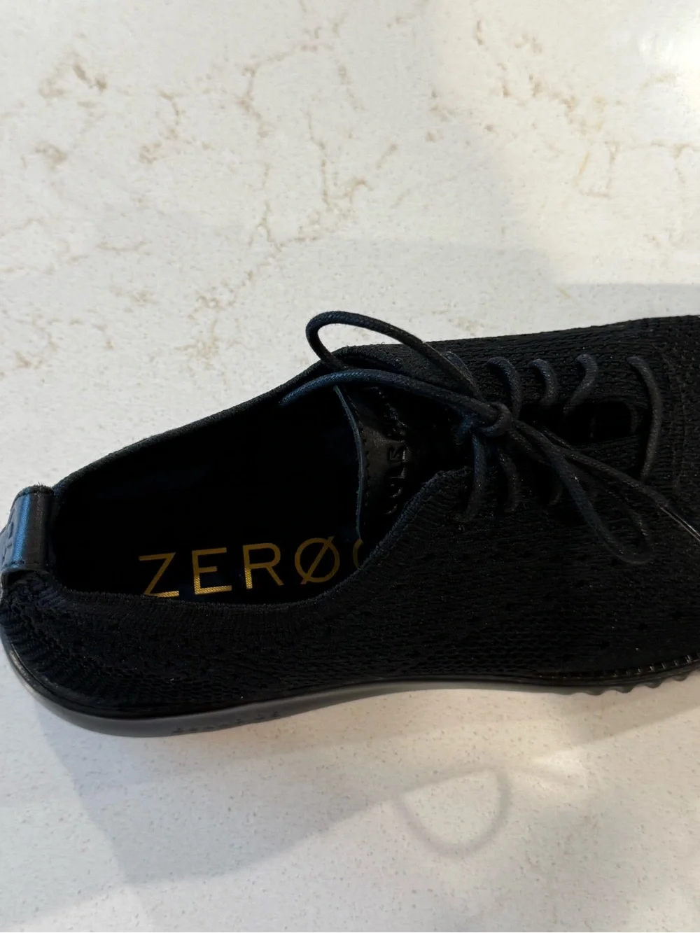 Men's Size 12 Cole Haan All-Black Zerogrand Stitchlite Oxfords.